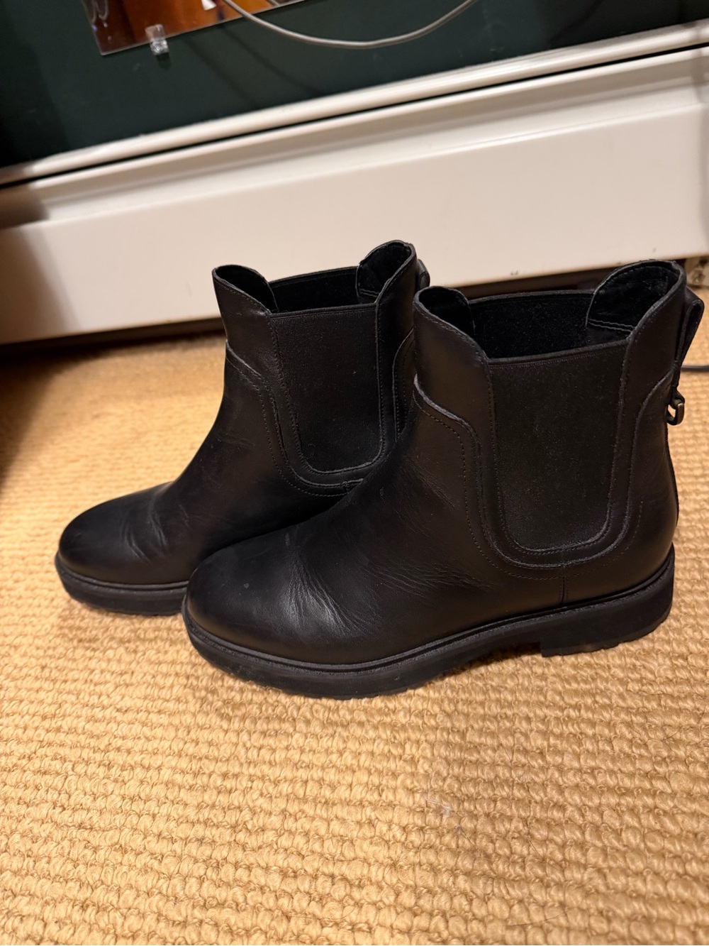Cole Haan Black Leather Chelsea Boots - Picture 2 of 5